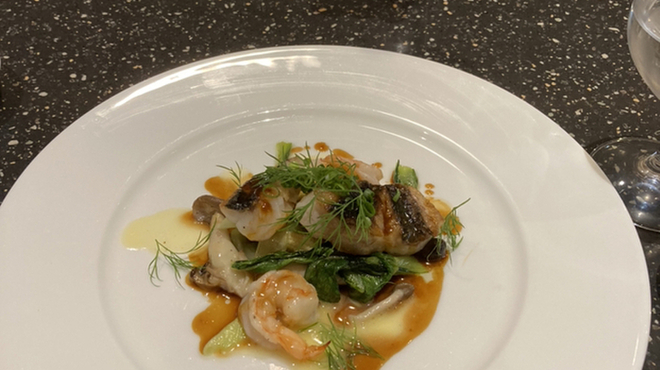 海鮮フランス料理 和楽 - 料理写真:メジナとエビのポワレ