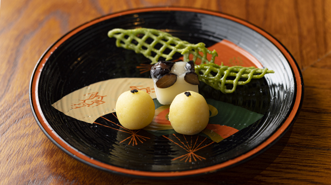 割烹 三千院の里 - 料理写真:鳴門金時蒸しまんじゅう、豆ういろう