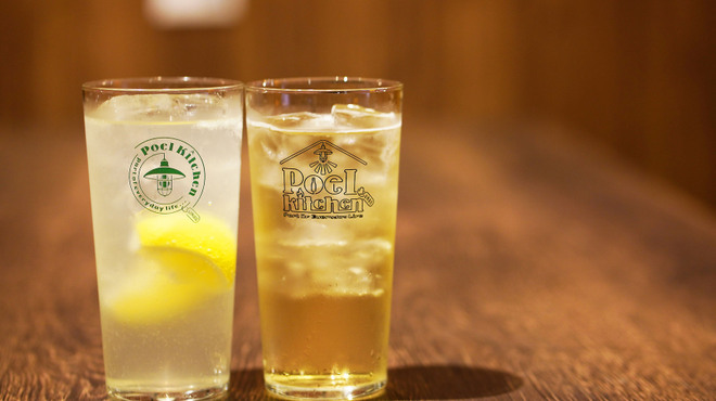 PoeL kitchen - ドリンク写真:自家製レモンサワーや強炭酸ハイボールも◎