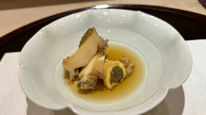 かみその - 料理写真:お通し　あわび煮