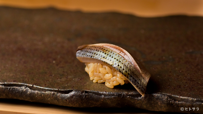 Jukusei Sushi Yorozu - 料理写真:鮨屋の技量が分かると言われる『コハダ』