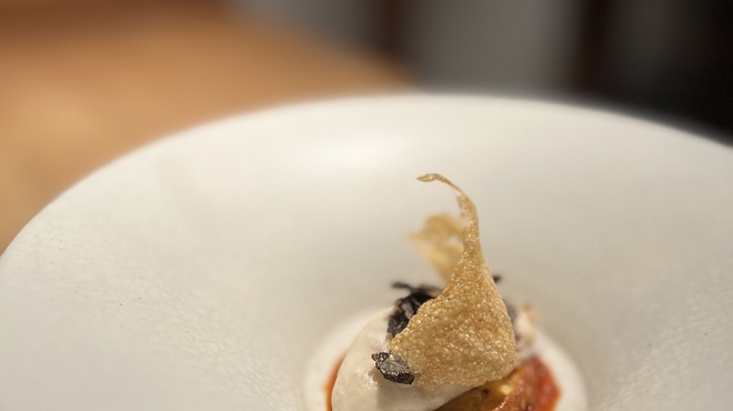 Osteria OLMO - 料理写真:河豚の白子とンドゥイヤ(季節食材)