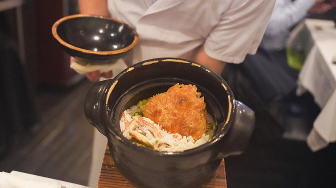 うぶか - 料理写真:北海ずわい蟹、アスパラガスご飯