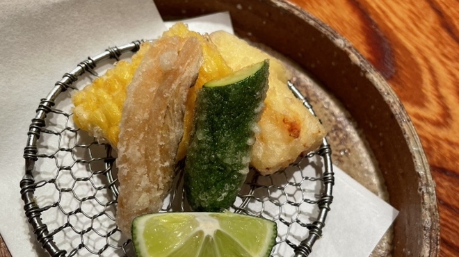 はなれ 味重 - 料理写真:コーンに穴子