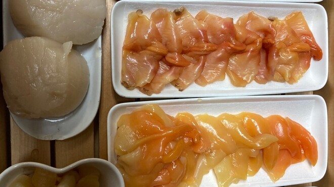 宿木 - 料理写真:鳥貝.赤貝.北寄貝鳥貝.帆立貝.青柳小柱
