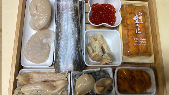 宿木 - 料理写真:平貝.穴子.いくら.あん肝.ミルカイヒモ.