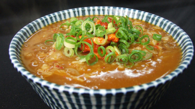かまちゃん - 料理写真:人気メニュー！ニンニクとキムチスープのカレーおじや700円