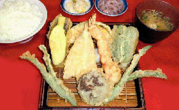 Daruma No Tempura - 料理写真:ヘルシー定食（エビ・キス・野菜５品・みそ汁・小ごはん）