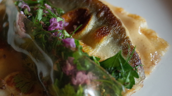 前芝料理店 - 料理写真:長良川の天然鮎のクレープ