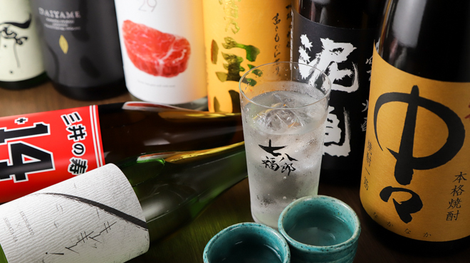 Sumibi To Sake To Sakana Shichifuku Hachirou - ドリンク写真:日本酒、焼酎各種