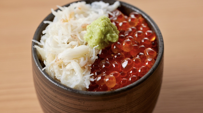 串揚げ大ひら  - 料理写真:いくらごはん　ずわい蟹乗せ