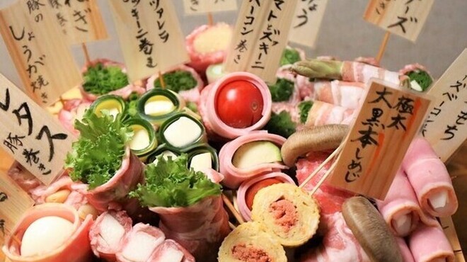 Hakata Kushi Yaki Yasai Maki Kanzen Koshitsu Kushikura - メイン写真: