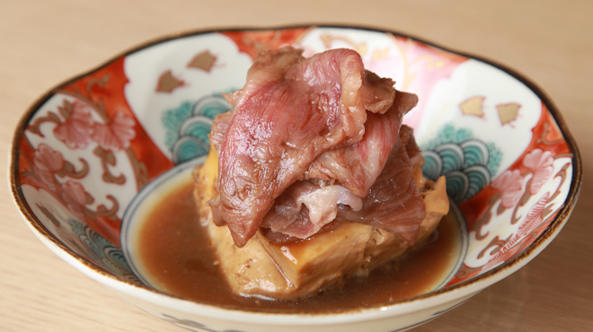 Sancha - 料理写真:壱岐牛と壱州豆腐のレア肉豆腐