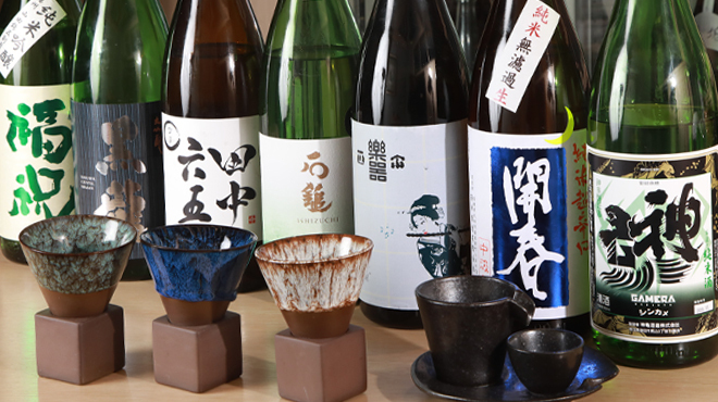 San cha - ドリンク写真:日本酒集合