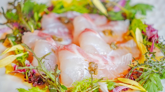 Flamingo - 料理写真:真鯛のカルパッチョ