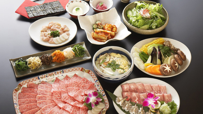 Kyoutogyuu Yakiniku Sumireya - 料理写真:華（はなやか）コース