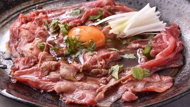 Nagoya style wagyu kappo ryori ushimasa - 料理写真:あぶりユッケ