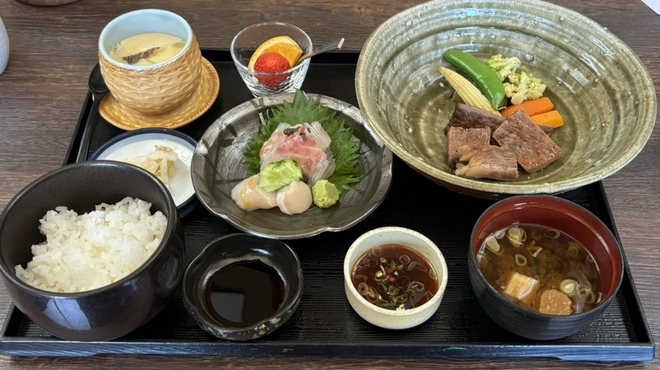 名阪茶屋 - 料理写真:ステーキ御膳(サーロイン) 