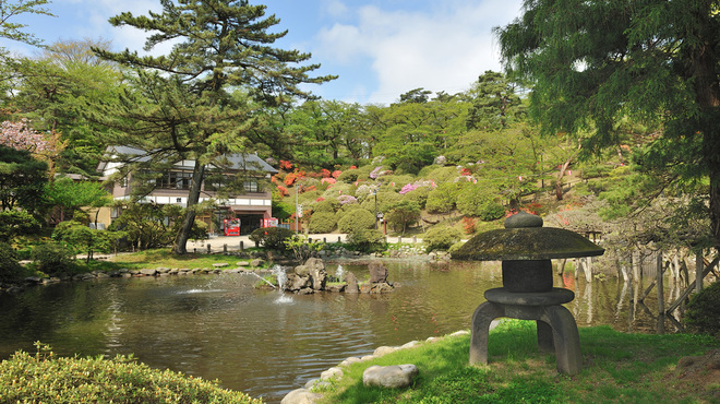 フレンチレストラン 千秋亭 - 外観写真:四季を楽しめる千秋公園の中に位置している
