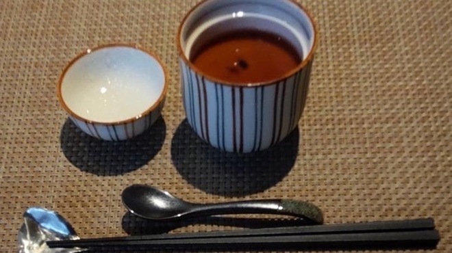 元町 井おか - 料理写真:お昼のおまかせコース　焼きとうもろこしの冷製茶碗蒸し