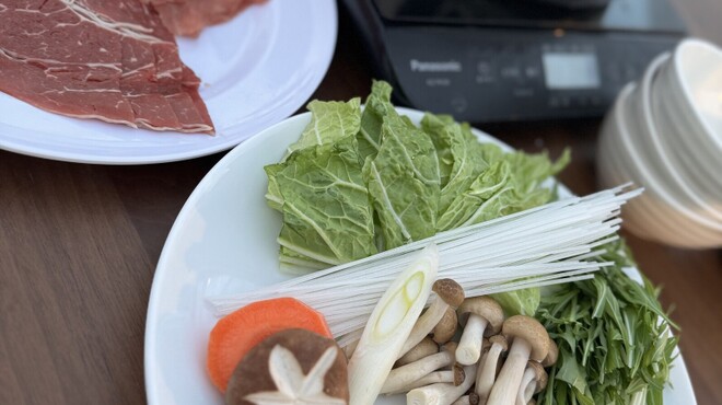 Janoku Ba-Bekyu- - 料理写真:鶏豚牛セット　鍋