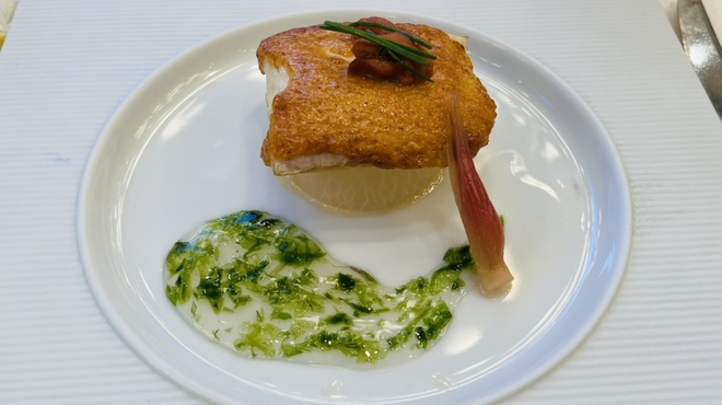 ザ プレイス オブ トウキョウ - 料理写真:ヒラメの雲丹焼き