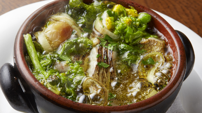 オステリアラリベラ - 料理写真:佐島産鮮魚と鎌倉野菜のアフィージョ