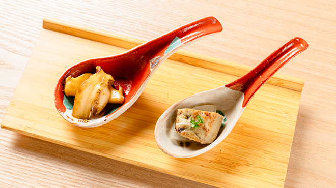 割烹 小田 - 料理写真:鮑とフォアグラのワンスプーン