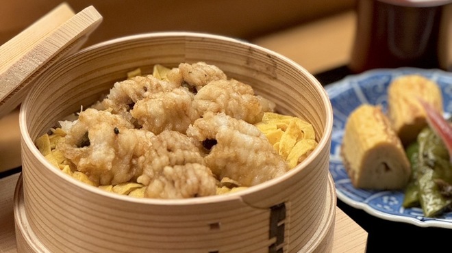 今 - 料理写真:鱧天せいろ蒸しのセット