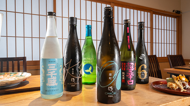 馳走 かねこ - ドリンク写真:日本酒　季節ごとにとりそろえてます