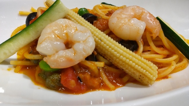 イタリア料理 ルッチコーレ - 料理写真:蛸と海老、アンチョビのラグー 彩り野菜
