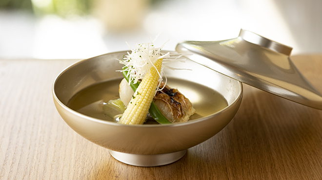 馳走 あい田 - メイン写真:甘鯛と夏野菜のお椀物