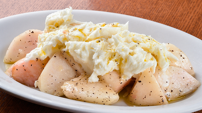 Yorgo - メイン写真:桃とモッツアレラチーズのアールグレイマリネ