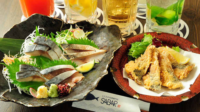 とろさば料理専門店 SABAR - メイン写真:おつくり４種盛カルテット　さばのかいぞくあげとサワー各種
