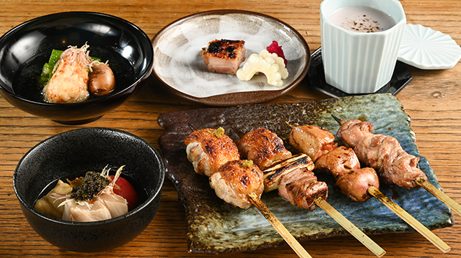 とり卓忠 - メイン写真:おまかせコースの一例