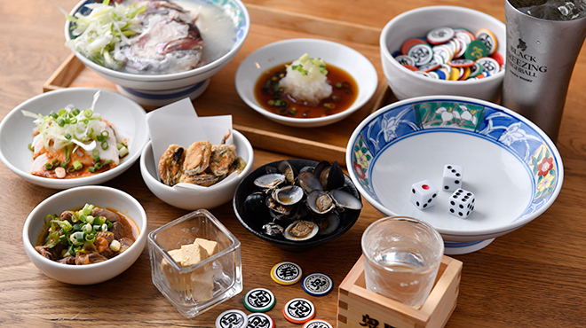 鬼貝 - メイン写真:せんべろつまみ（一例）