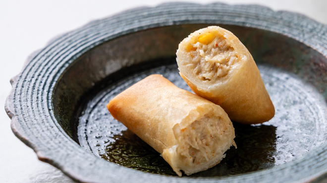 深坂 - メイン写真:毛ガニのクリーム春巻き