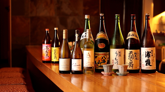 味工房 うえ川 - ドリンク写真:日本酒・焼酎・ワイン