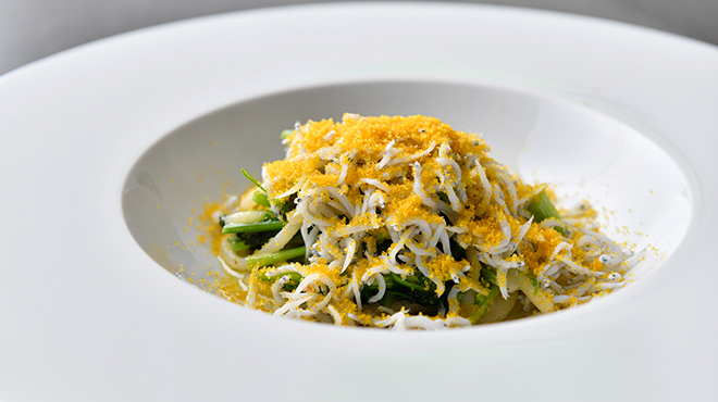 tens. - メイン写真:シラスとカラスミの手打ちスパゲトーニ