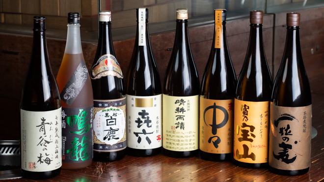 焼肉 大仙 - メイン写真:ドリンク集合 焼酎、梅酒、日本酒
