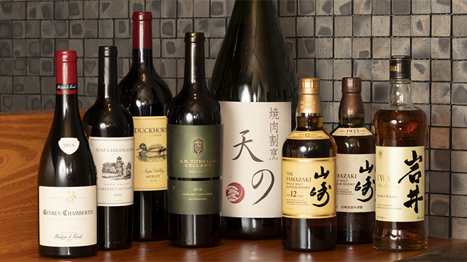 焼肉割烹 天の - メイン写真:お酒集合