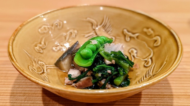 MITARI - 料理写真:先付　有機野菜おひたし