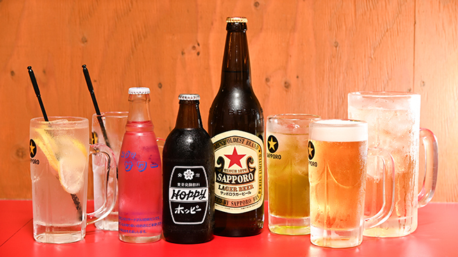 大衆ホルモン肉力屋 - メイン写真:ビール・サワー各種、ホッピーもあります