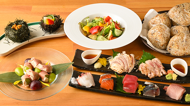 庵狐 - メイン写真:季節の素材を中心にメニューをつくってます。