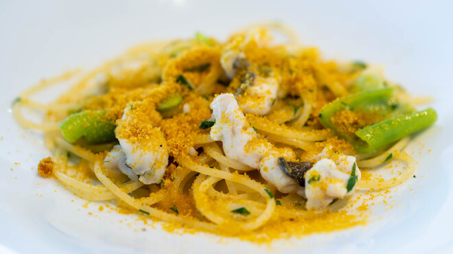 イルマーレ - 料理写真:2024.9 鱧と万願寺とうがらしのカラスミパスタ
