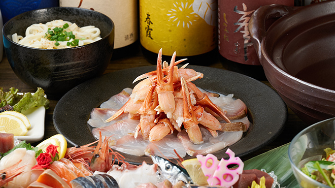 飯場狼 - メイン写真:カニ・ブリしゃぶコース