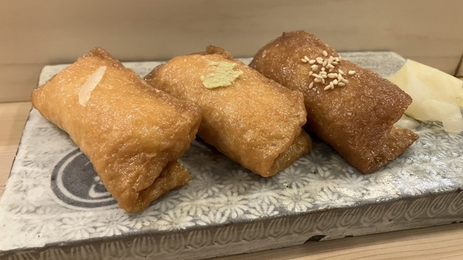 鮨辰巳 - 料理写真:いなり（がり　わさび　ごま）