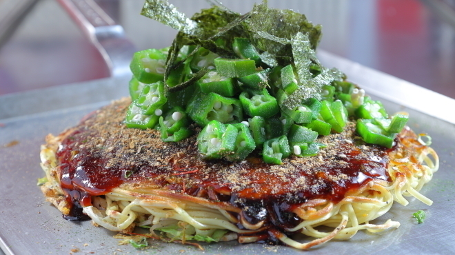 ちんちくりん - メイン写真:たっぷりオクラ焼