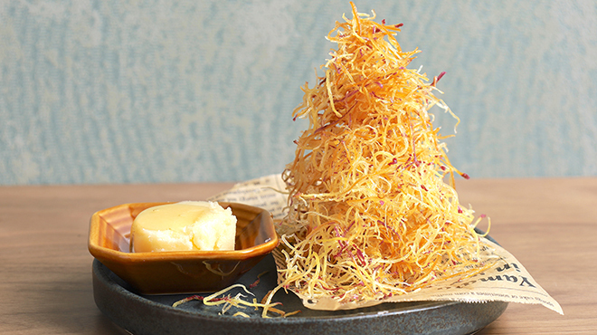 ビストロ馬四郎 - メイン写真:鳴門金時のポム・パイユ　はちみつバター添え