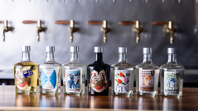 横浜ベイブルーイング - メイン写真:ジンボトル集合